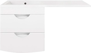 Тумба с раковиной Style Line Жасмин-2 60 Люкс Plus, белая, для стиральной машины L