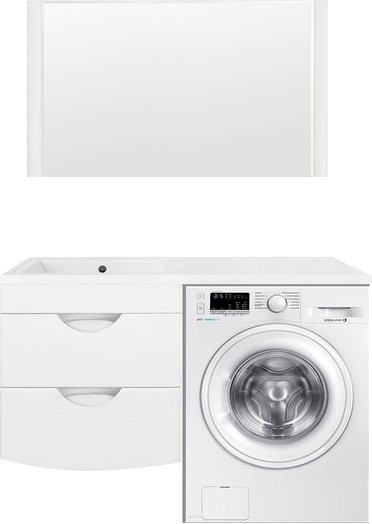 Тумба с раковиной Style Line Жасмин-2 60 Люкс Plus, белая, для стиральной машины L