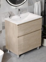 Тумба с раковиной Teymi Laina 75 напольная, светлый дуб