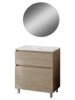 Тумба с раковиной Teymi Laina 75 напольная, светлый дуб