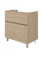 Тумба с раковиной Teymi Laina 75 напольная, светлый дуб