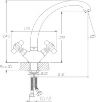 Смеситель для кухни Haiba HB18 HB4218