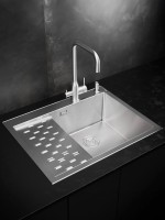 Мойка кухонная РМС MRK-6350R c дозатором, нержавеющая сталь