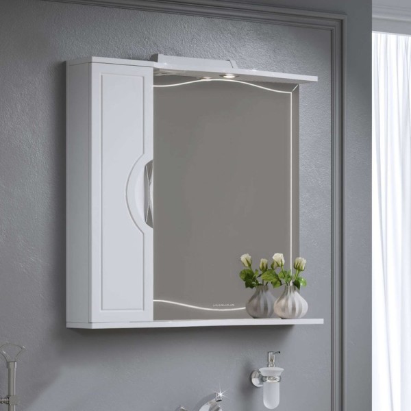 Зеркало-шкаф Alavann Monaco 80x75 L с подсветкой