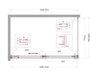 Душевой уголок BelBagno Soft Close-1 AH-1-130/80-C-Cr профиль хром