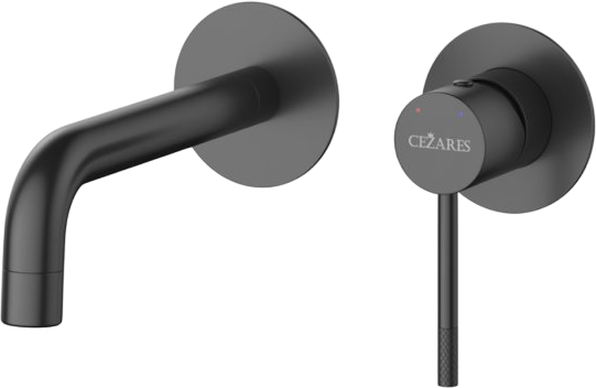 Смеситель для раковины Cezares Relax RELAX-BLI2-1 С ВНУТРЕННЕЙ ЧАСТЬЮ, матовый черный