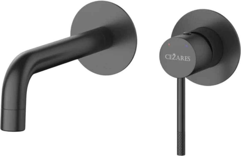 Смеситель для раковины Cezares Relax RELAX-BLI2-1 С ВНУТРЕННЕЙ ЧАСТЬЮ, матовый черный