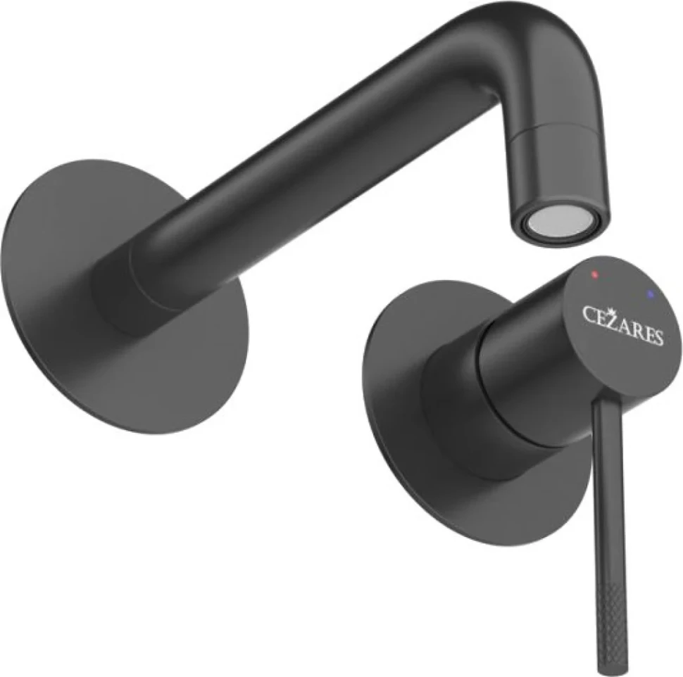 Смеситель для раковины Cezares Relax RELAX-BLI2-1 С ВНУТРЕННЕЙ ЧАСТЬЮ, матовый черный