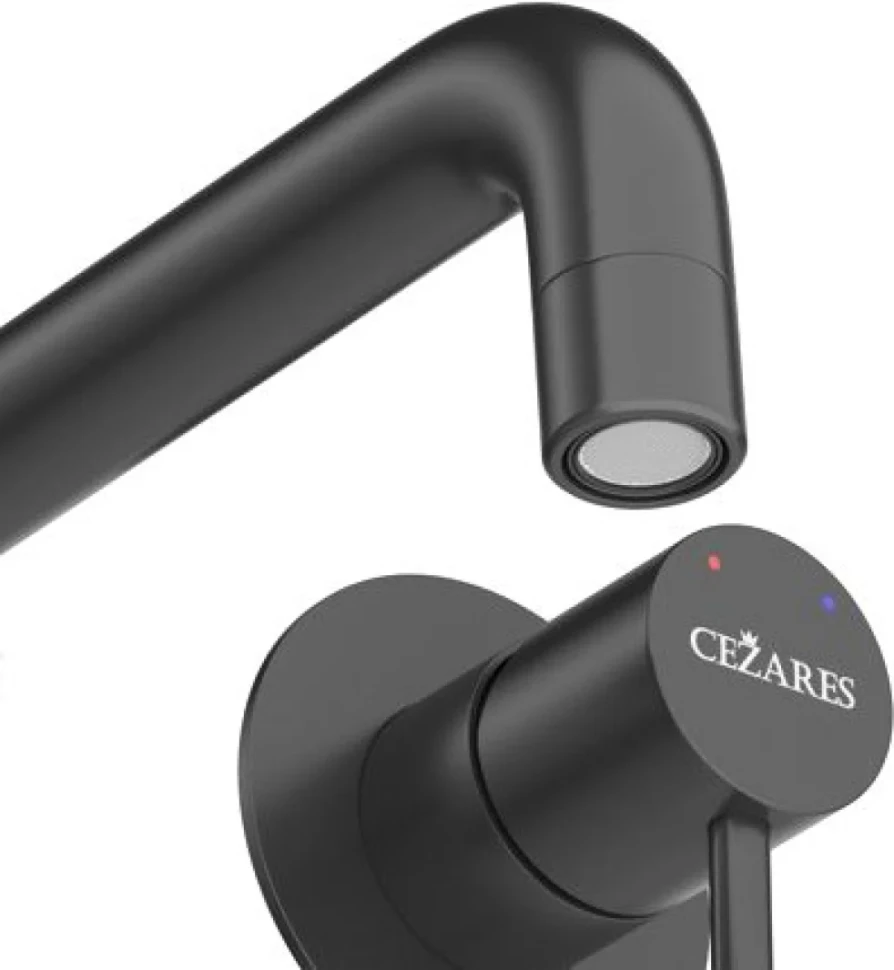 Смеситель для раковины Cezares Relax RELAX-BLI2-1 С ВНУТРЕННЕЙ ЧАСТЬЮ, матовый черный