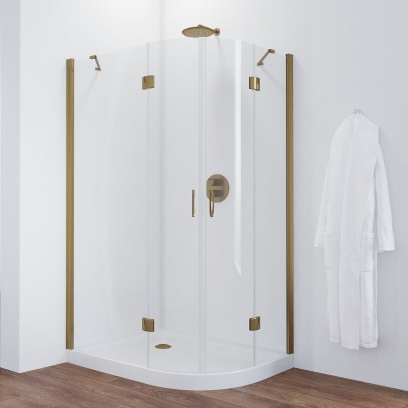 Душевой уголок Vegas Glass AFS-F 120*100 05 01 L профиль бронза, стекло прозрачное