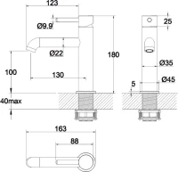 Смеситель для раковины WHITECROSS Y Y1211NIB брашированный никель