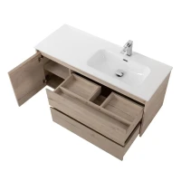 Тумба с раковиной BelBagno Kraft R, 120 2 ящика, дверца, rovere galifax bianco