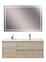 Тумба с раковиной BelBagno Kraft R, 120 2 ящика, дверца, rovere galifax bianco