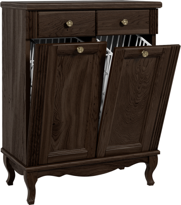 Тумба ValenHouse Лиора 65 с 2 бельевыми корзинами, кальяри, фурнитура бронза