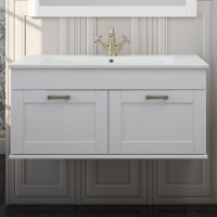 Тумба с раковиной Sanflor Ванесса 95, подвесная, белая