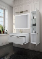 Тумба с раковиной Sanflor Ванесса 95, подвесная, белая