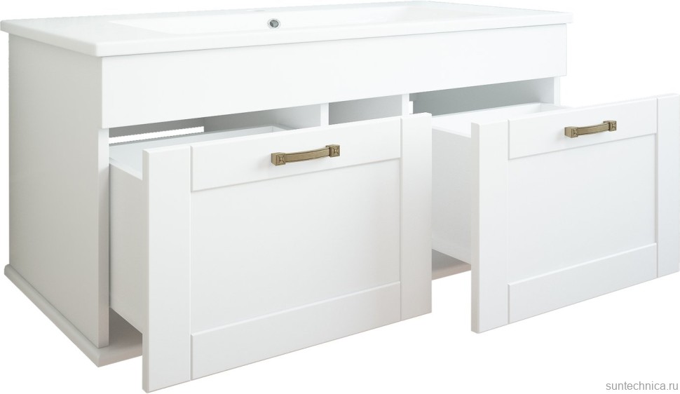 Тумба с раковиной Sanflor Ванесса 95, подвесная, белая