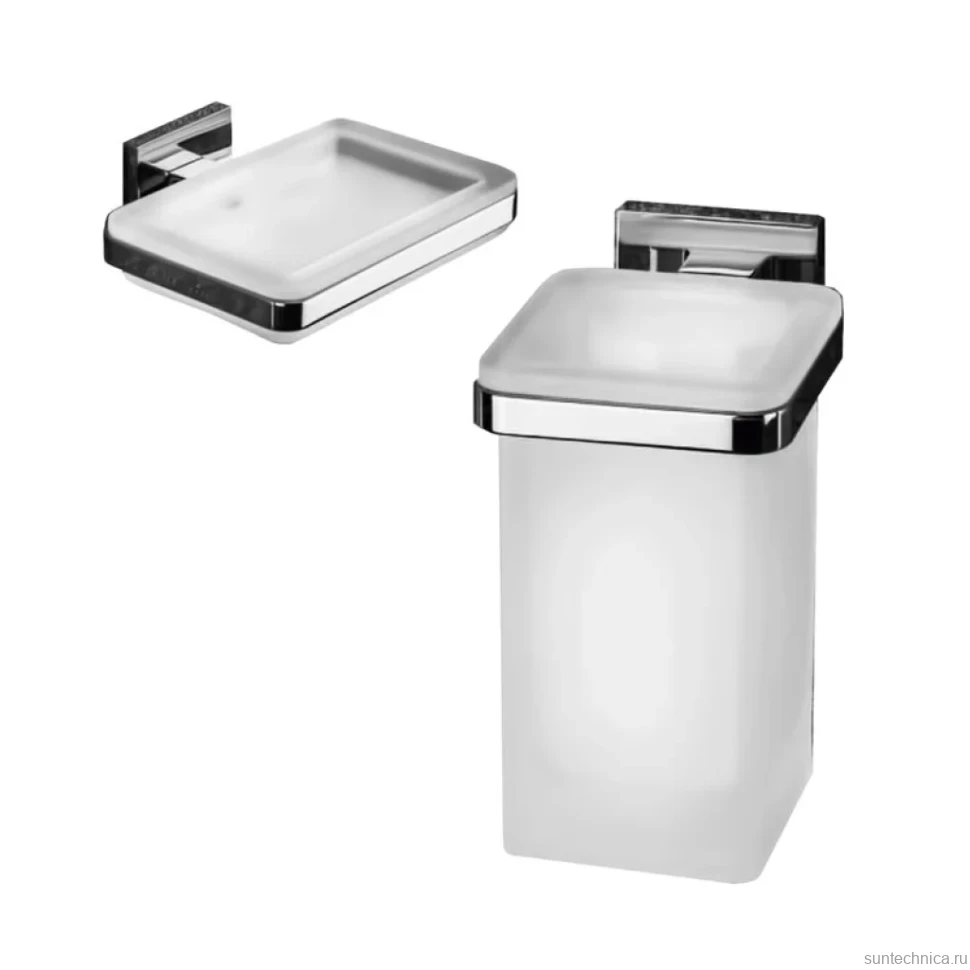 Набор Стакан Colombo Design BasicQ B3702.CR-VAN + Мыльница B3701.CR-VAN