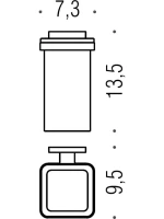 Набор Стакан Colombo Design BasicQ B3702.CR-VAN + Мыльница B3701.CR-VAN
