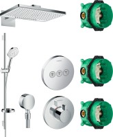 Душевой комплект Hansgrohe Rainmaker Select 460 (2 jet) 24005400 + 26631400 + 27506000 + 15741000 + 15745000