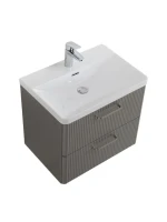 Тумба с раковиной BelBagno Due 50 ручки матовый атласный никель, сатин