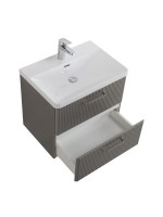 Тумба с раковиной BelBagno Due 50 ручки матовый атласный никель, сатин