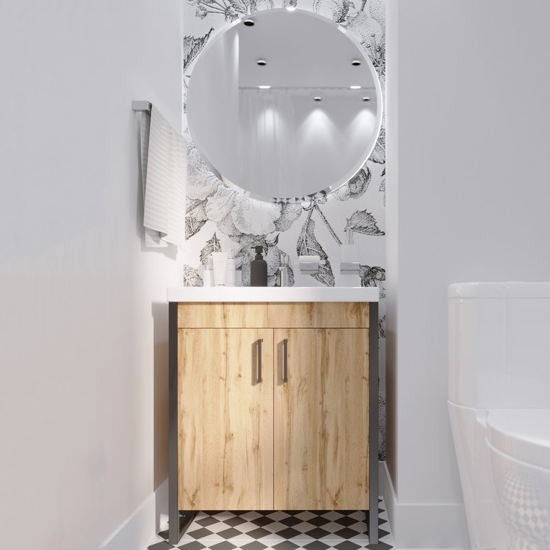 Мебель для ванной комнаты 1MarKa Grunge Loft 70Н дуб вотан