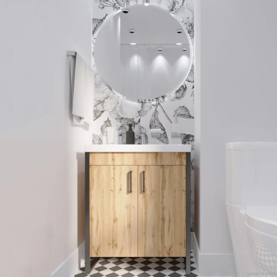 Мебель для ванной комнаты 1MarKa Grunge Loft 70Н дуб вотан