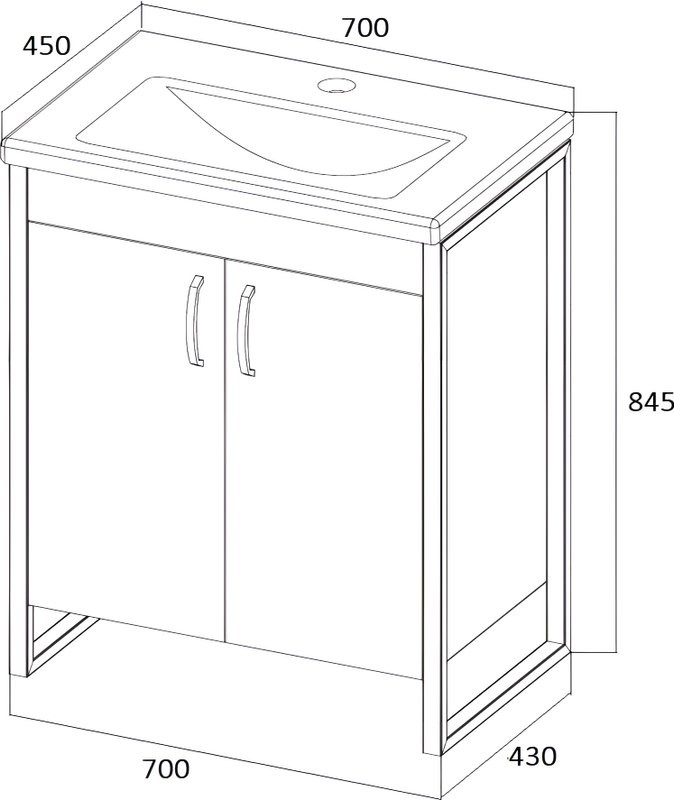 Мебель для ванной комнаты 1MarKa Grunge Loft 70Н дуб вотан