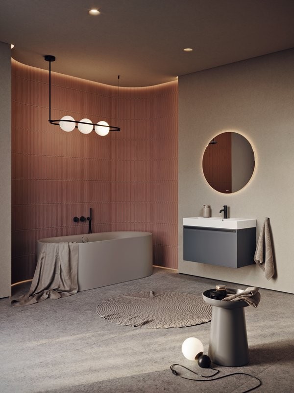 Тумба под раковину без столешницы Aqwella Pure 100 серая