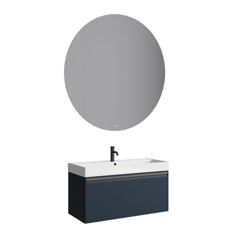 Тумба под раковину без столешницы Aqwella Pure 100 серая