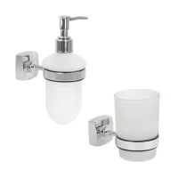 Набор Стакан Fixsen Kvadro 61306 + Дозатор 61312 Набор Стакан Fixsen Kvadro 61306 + Дозатор 61312