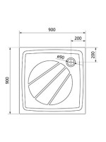 Поддон для душа Ravak Galaxy Pro Perseus Pro-90 матовый белый