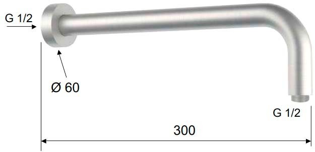 Кронштейн для верхнего душа Remer SS343L30