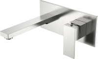 Смеситель для раковины Boheme Qubic 475-NB С ВНУТРЕННЕЙ ЧАСТЬЮ, brushed nickel