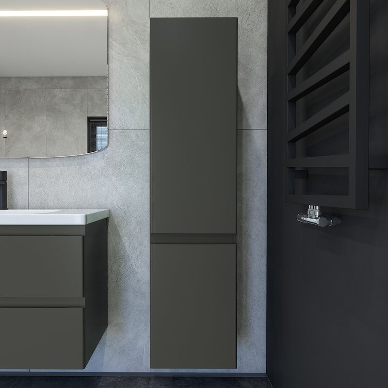 Шкаф-пенал для ванной Caprigo Forte 35 R графит