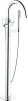Напольный смеситель для ванны с душем Kludi Nova Fonte Puristic 205903915 черный матовый