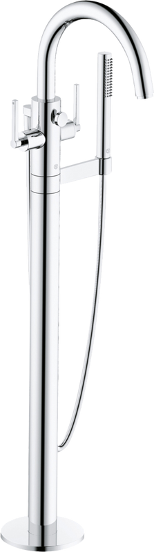 Напольный смеситель для ванны с душем Kludi Nova Fonte Puristic 205903915 черный матовый