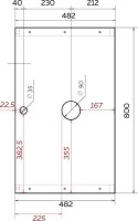 Тумба под раковину со столешницей 1MarKa Grunge Loft 80 дуб намибия