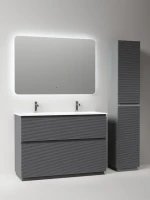 Мебель для ванной комнаты Sancos Folk Floor 120 напольная, grey soft, раковина CN7016