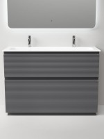 Мебель для ванной комнаты Sancos Folk Floor 120 напольная, grey soft, раковина CN7016