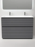 Мебель для ванной комнаты Sancos Folk Floor 120 напольная, grey soft, раковина CN7016