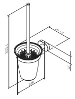 Набор Держатель AM.PM Sense A7434100 + Ершик A7433300 Набор Держатель AM.PM Sense A7434100 + Ершик A7433300