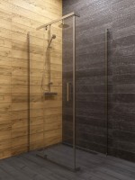 Душевой уголок Triton Терра Хром 120х80 см, профиль хром глянец, стекло прозрачное