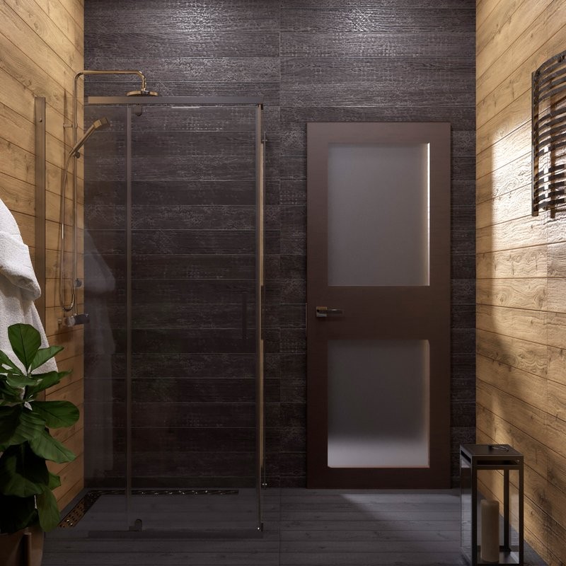 Душевой уголок Triton Терра Хром 120х80 см, профиль хром глянец, стекло прозрачное