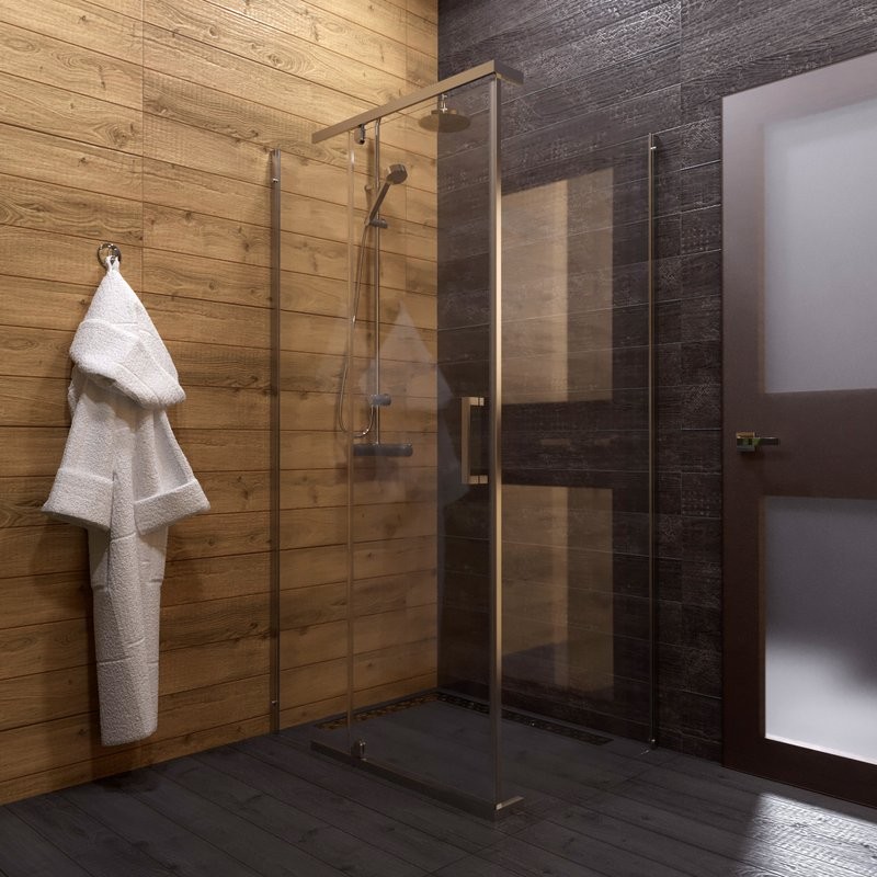 Душевой уголок Triton Терра Хром 120х80 см, профиль хром глянец, стекло прозрачное