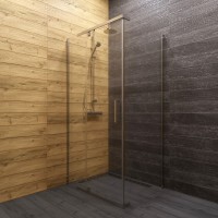 Душевой уголок Triton Терра Хром 120х80 см, профиль хром глянец, стекло прозрачное