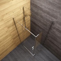 Душевой уголок Triton Терра Хром 120х80 см, профиль хром глянец, стекло прозрачное