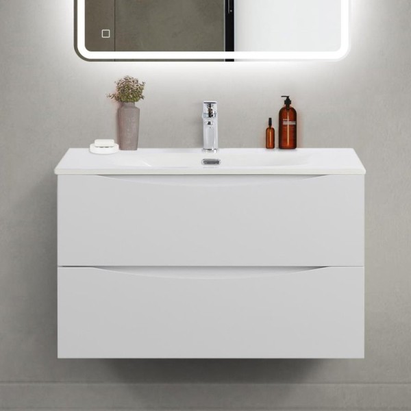 Тумба с раковиной BelBagno Marino-cer-mini 80 подвесная, bianco opaco