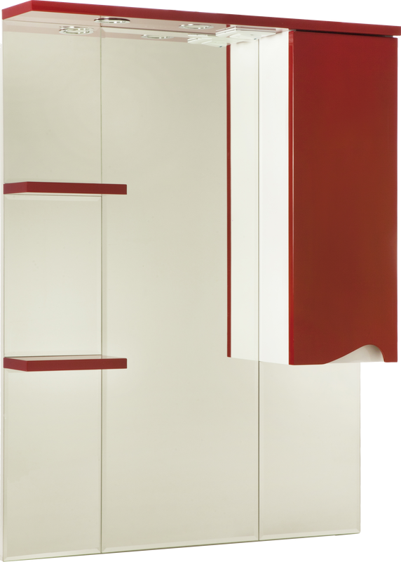 Зеркало Bellezza Эйфория R 80 красное, с подсветкой